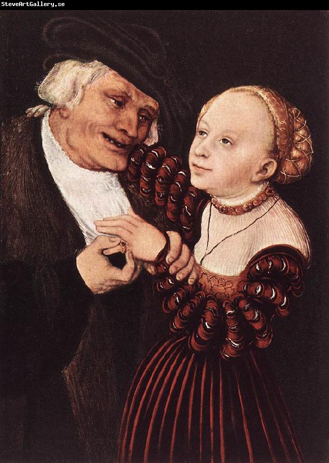CRANACH, Lucas the Elder Old Man and Young Woman hgsw